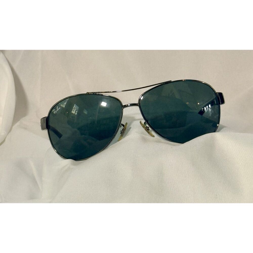 Ray-Ban RB3386 004/71 Aviator Sunglasses Green Lens Gunmetal + Case